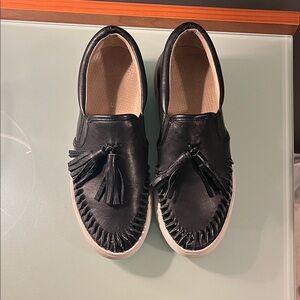 J slides Aztec leather loafer sneakers